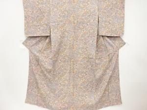 未使用品　草花尽くし模様　小紋着物